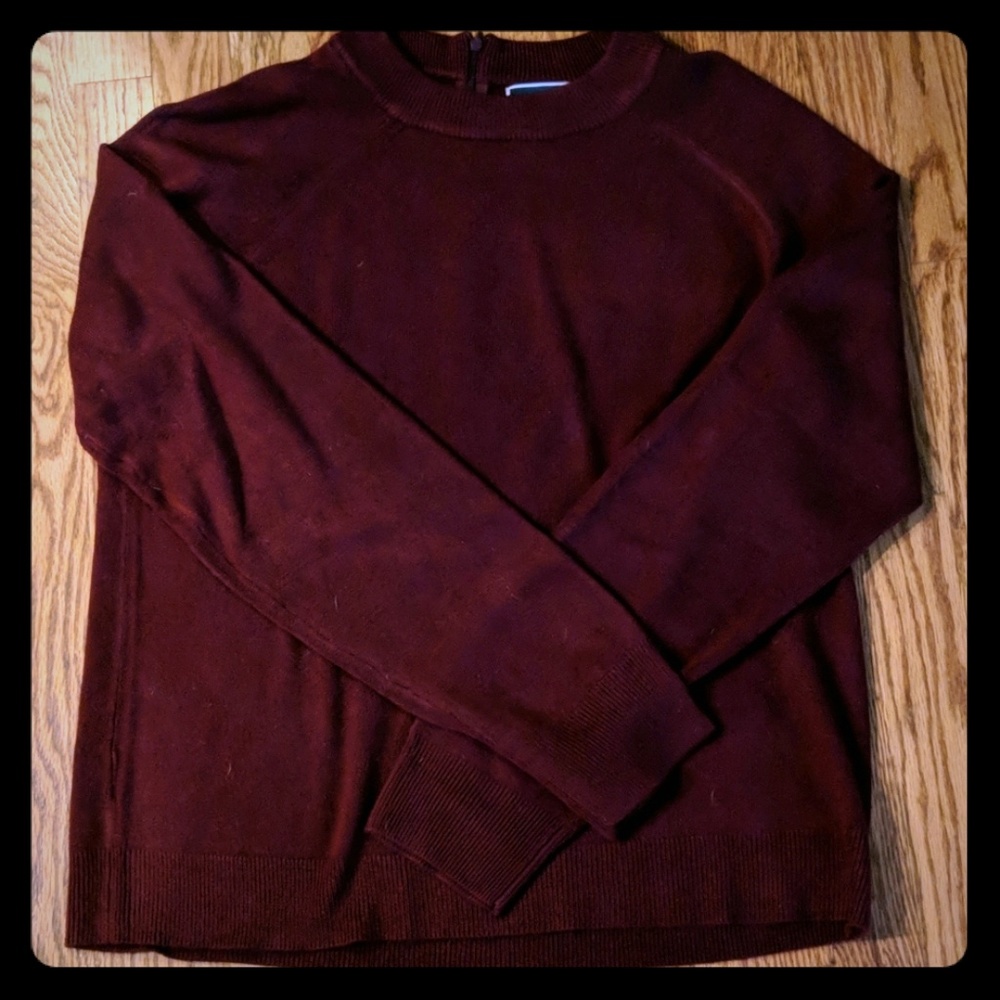 Burgundy colored sweater